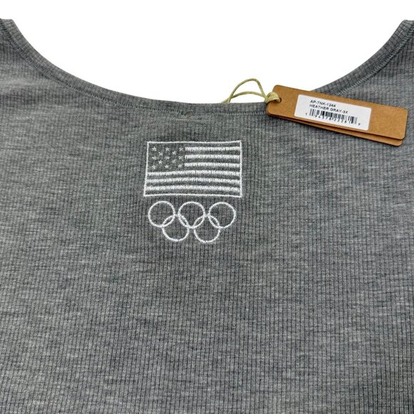 SKIMS Soft Lounge Tank Top Team USA Heather Gray 3X - Picture 6 of 9